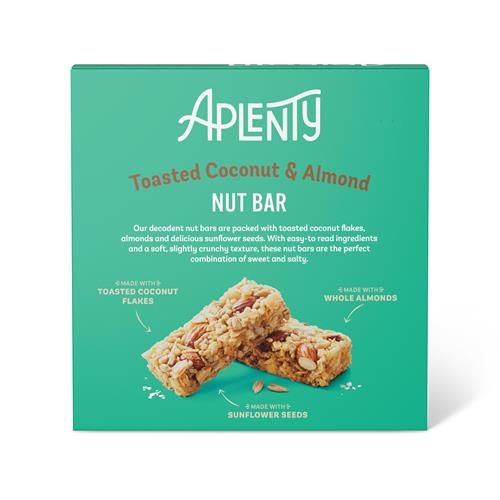 Aplenty Toasted Coconut & Almond Nut Bar, 6 Count