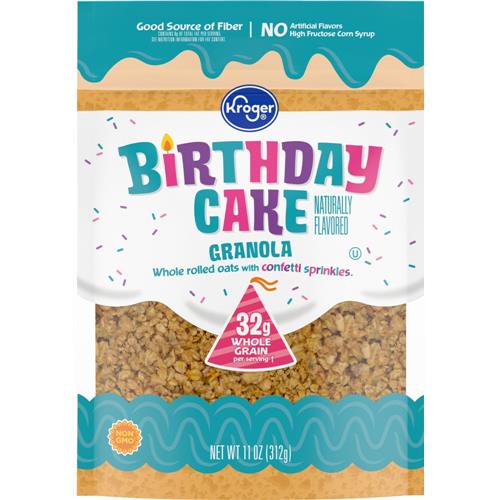 Kroger Birthday Cake Granola Cereal Clusters 11 oz