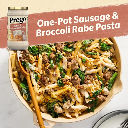 Prego Garlic And Caramelized Onion Alfredo Pasta Sauce, 14.5 Oz Jar
