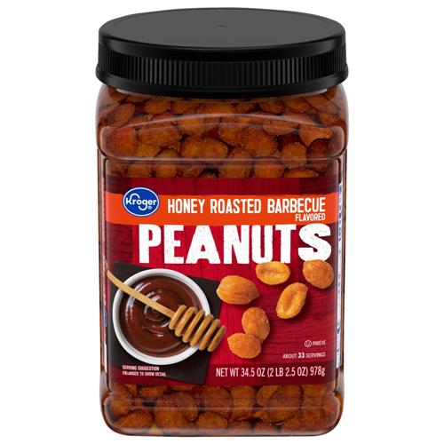Kroger Honey Roasted BBQ Peanuts 34.5 oz