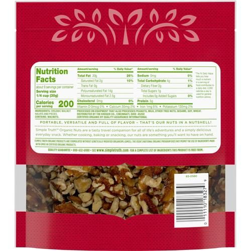 Simple Truth Organic Walnut Halves & Pieces 10 oz