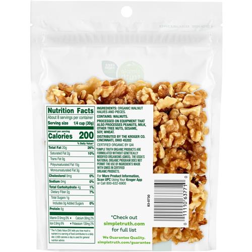Simple Truth Organic Walnuts Halves & Pieces 8 oz