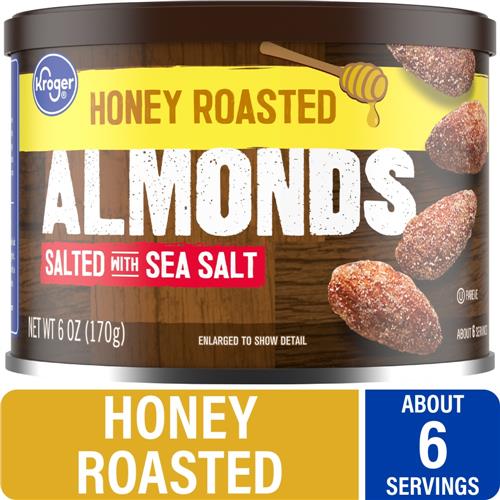 Kroger Honey Roasted Sea Salted Almonds 6 oz