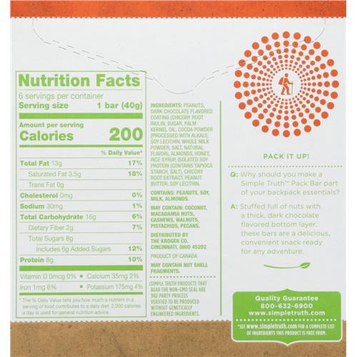 Simple Truth Peanut Butter Nut Bars 6 ct