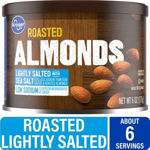 Kroger Roasted Lightly Sea Salted Almonds 6 oz