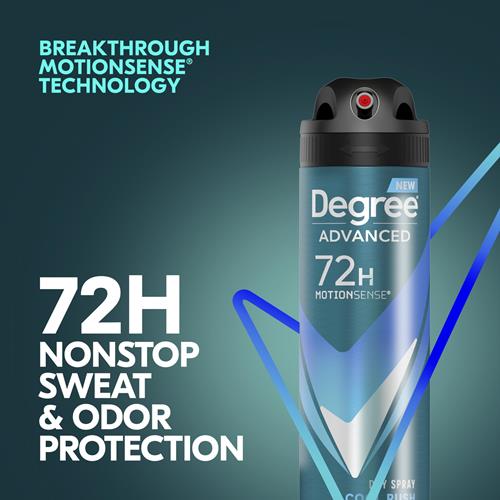 Degree Men Antiperspirant Deodorant Dry Spray Cool Rush Deodorant For Men With Motionsense Technology 3.8 Fo