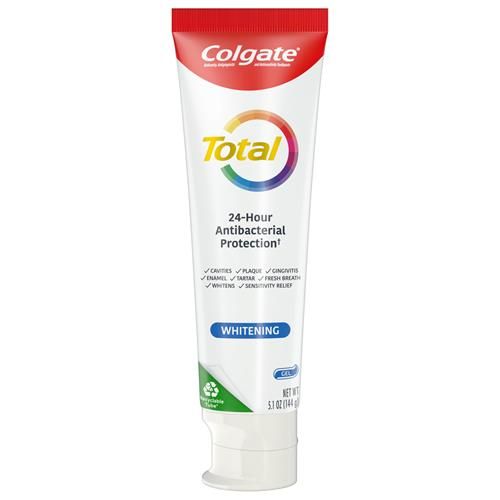 Colgate Total Whitening Gel Toothpaste, Mint Toothpaste, 5.1 Oz Tube, 2 Pack