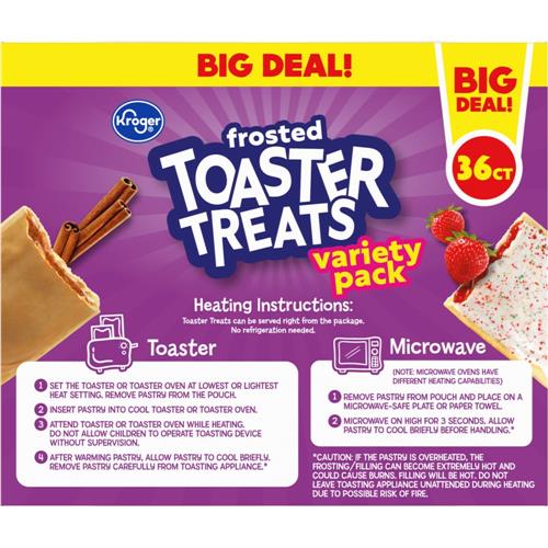 Kroger Variety Pack Frosted Toasted Treats 36 ct