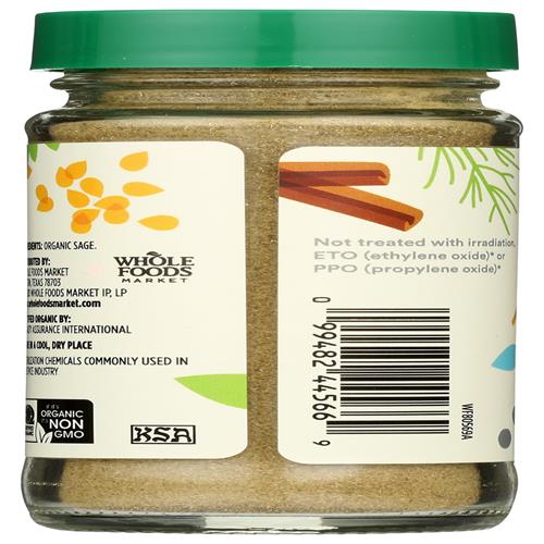 Whole Foods Market, Organic Sage, 1.23 Oz