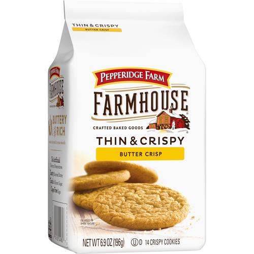Pepperidge Farm Farmhouse Thin & Crispy Butter Crisp Cookies, 6.9 Oz Bag