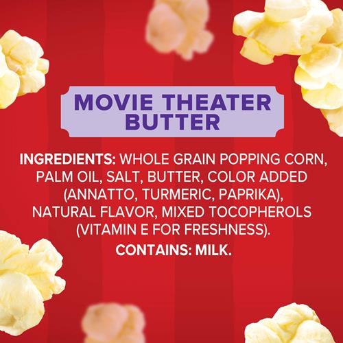 Orville Redenbachers Microwave Popcorn, Movie Theater Butter Flavor, 3.29 Oz., 6-Count