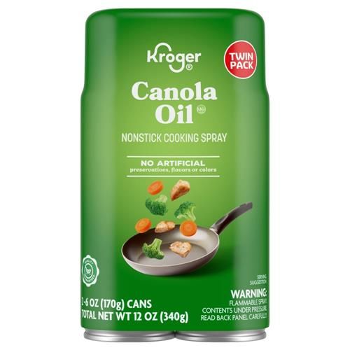 Kroger Canola Oil Cooking Spray 2 ct / 6 oz