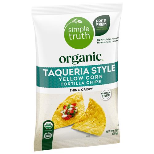 Simple Truth Organic Taqueria Style Yellow Corn Tortilla Chips 9 oz