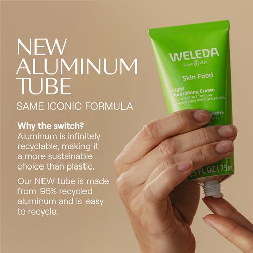 Weleda Skin Food Light Nourishing Body Cream 2.5 Fluid Ounce, Plant Rich Hydrating Moisturizer With Chamomile, Calendula And Pansy