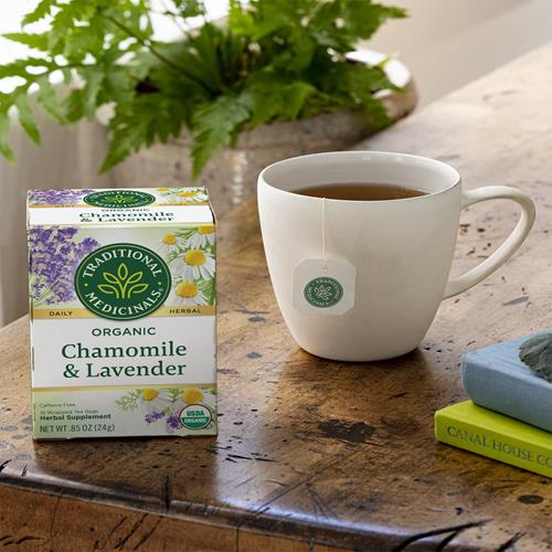 Traditional Medicinals Organic Chamomile With Lavender Herbal Tea, 16 Tea Bags (Pack Of 1)
