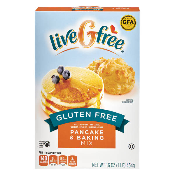 liveGfree Gluten  Free Pancake and Baking Mix, 16 oz