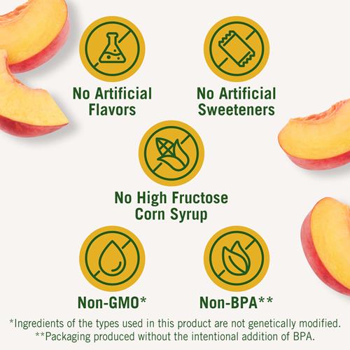 Del Monte Diced Peaches Fruit Cup Snacks In 100% Fruit Juice, 12 Pack, 4 Oz