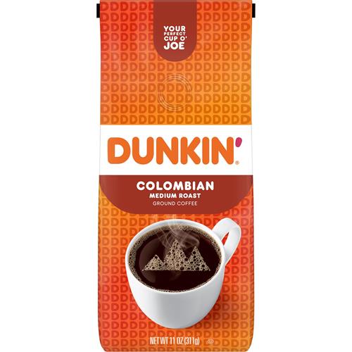 Dunkin Colombian Medium Roast Ground Coffee, 11 Ounce