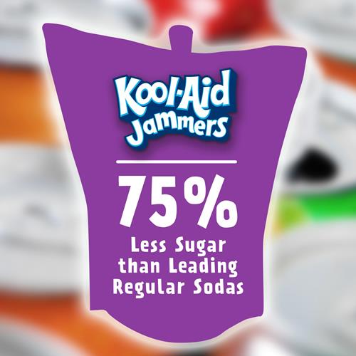 Kool-Aid Jammers Grape Flavored Drink, 10 Ct Box, 6 Fl Oz Pouches