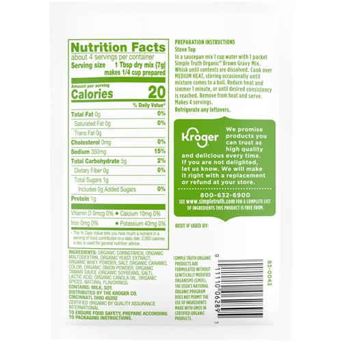 Simple Truth Organic Brown Gravy Mix 1 oz