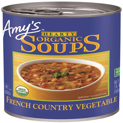 Amy’S Soup, Vegan Hearty French Country Vegetable Soup, Gluten Free, Made With Organic Rice, Vegetables And Herbs, Canned Soup, 14.4 Oz
