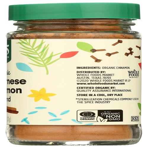 Whole Foods Market, Organic Vietnamese Cinnamon Ground, 1.31 Oz
