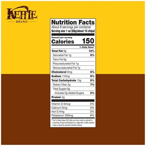 Kettle Brand Sea Salt Kettle Potato Chips, 7.5 Oz