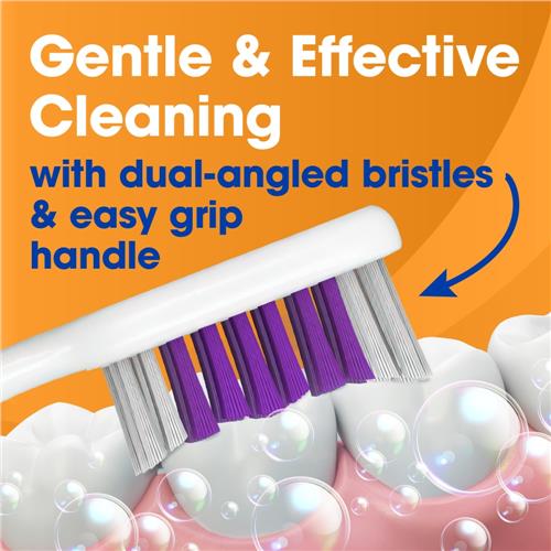Kroger Foldable Toothbrush with Medium Bristles 2 count