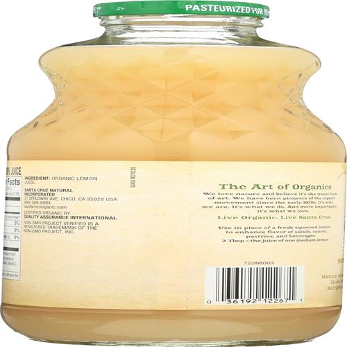Santa Cruz Organic 100% Pure Lemon Juice, 32 Ounces
