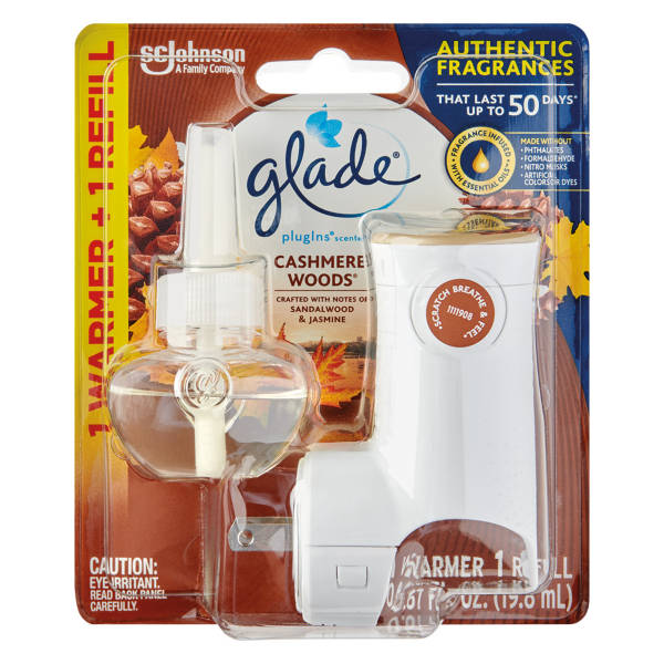 Glade Cashmere Woods Warmer & Refill Pack