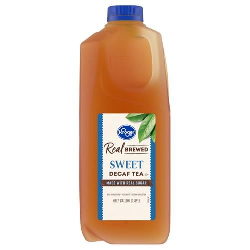 Kroger Decaffinated Sweet Iced Tea Carton 1/2 gallon