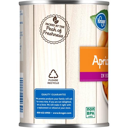Kroger Canned Apricot Halves in Heavy Syrup 15.25 oz