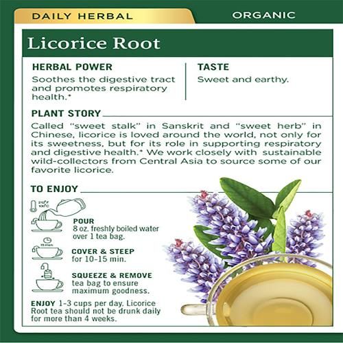 Traditional Medicinals Organic Licorice Root Herbal Tea, 16 Count