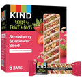 Kind Seeds Fruit & Nuts Snack Bar, Strawberry Sunflower Seed | 5G Protein, High Fiber, Gluten Free Bars, 1.4 Oz, 6 Count