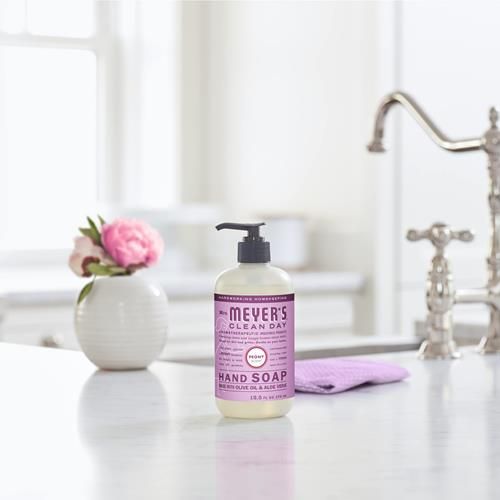 Mrs. Meyers Clean Day Hand Soap, Made With Essential Oils, Biodegradable Formula, Peony, 12.5 Fl. Oz