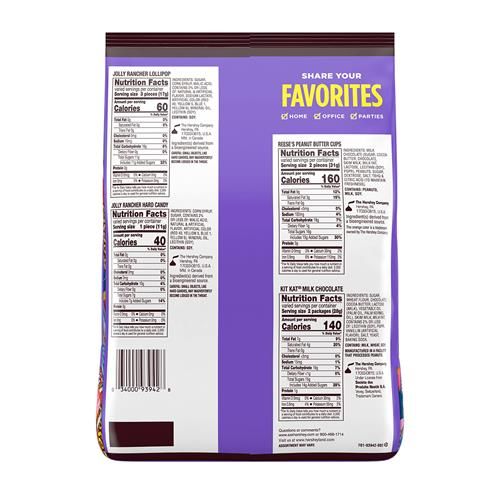 Jolly Rancher, Kit Kat And Reeses Assorted Flavored Snack Size, Candy Party Pack, 34.19 Oz