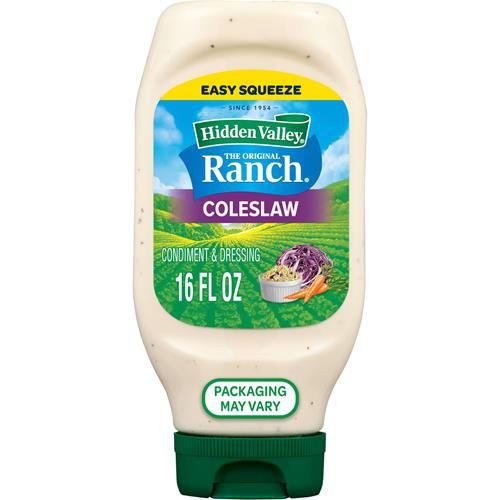 Hidden Valley Coleslaw Ranch Condiment And Dressing, Easy Squeeze Bottle, 16 Fl Oz (Package May Vary)