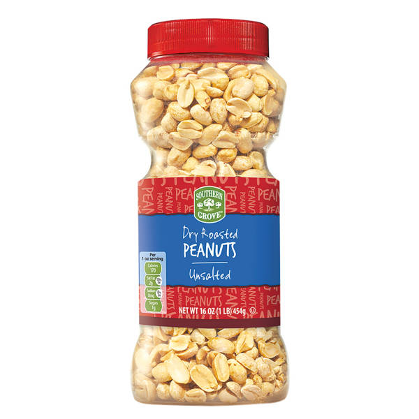 Southern Grove Dry  Roasted Unsalted Peanuts, 16 oz