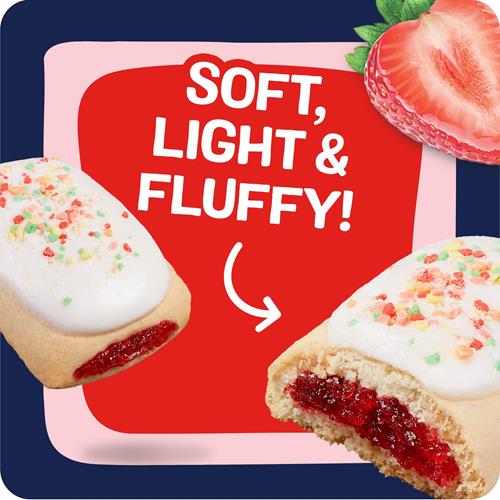 Pop-Tarts Baked Pastry Bites, Kids Snacks, School Lunch, Frosted Strawberry, 7Oz Box (5 Pouches)