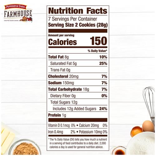 Pepperidge Farm Farmhouse Thin & Crispy White Chocolate Chip Cookies, 6.9 Oz Bag