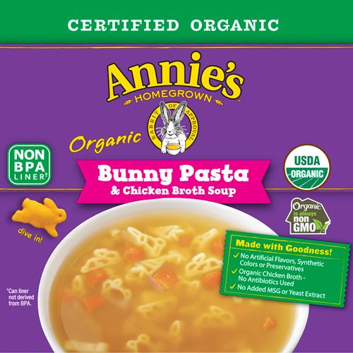 Annies Organic Bunny Pasta And Chicken Broth Soup, 14 Oz