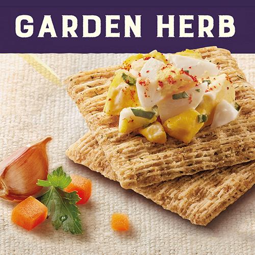 Triscuit Garden Herb Whole Grain Wheat Crackers, Lunch Snacks, Snack Crackers, 8.5 Oz