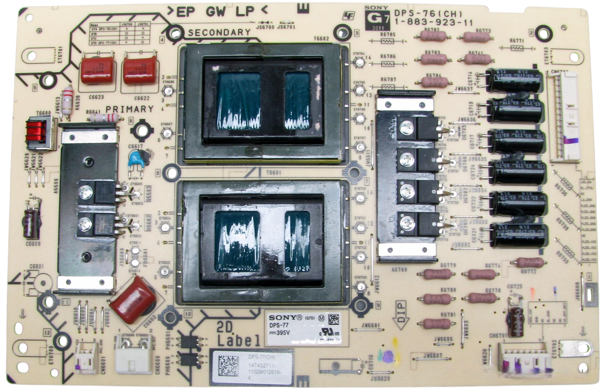 Sony 1-474-327-11 / DPS-77-CH-G7 Power Supply for XBR-55HX929