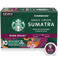Starbucks K-Cup Coffee Pods, Dark Roast Coffee, Sumatra, 100% Arabica, 1 Box (10 Pods)