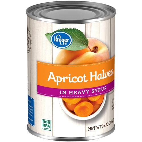 Kroger Canned Apricot Halves in Heavy Syrup 15.25 oz