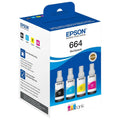 New, Pre-Owned - Epson (T664) Ultra High-Yield Multi-Color 4-Pack Ink Bottle, C13T664640