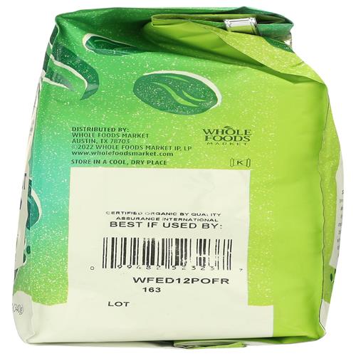 Whole Foods Market, Organic Decaf Ground Coffee, Dark French Roast, 12 Ounce