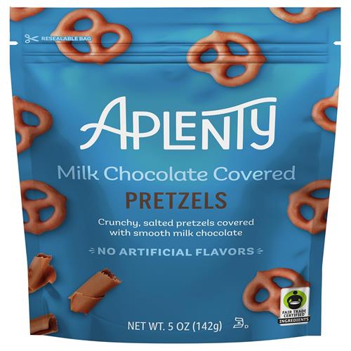 Aplenty Milk Chocolate Pretzels, 5 Oz