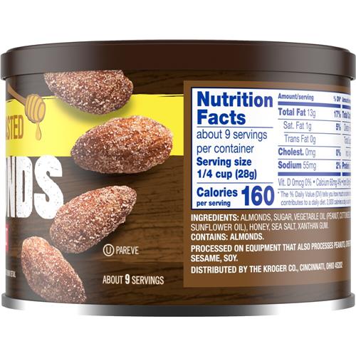 Kroger Honey Roasted Almonds 8.5 oz
