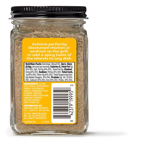Aplenty, Caribbean Jerk Seasoning Blend, 2.7 Oz